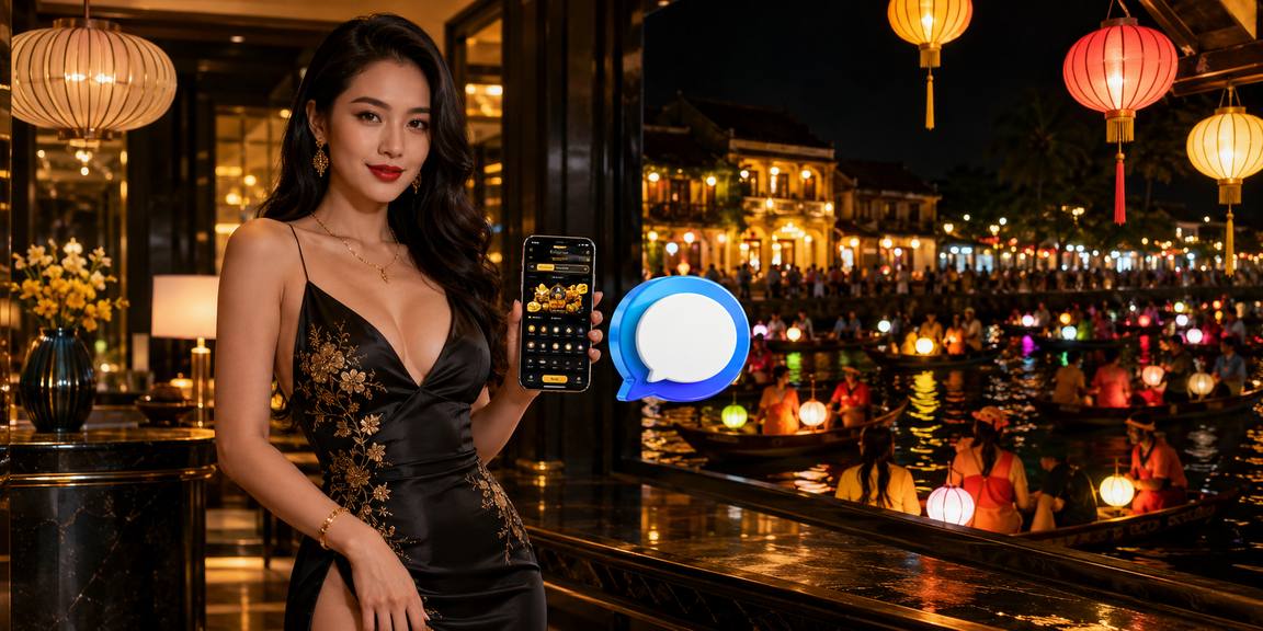 Giao diện game pg9999 lung linh giữa khung cảnh phố đêm Hội An