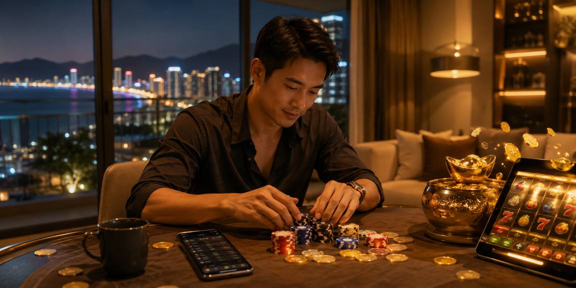 Ánh đèn neon rực rỡ của không gian game giải trí ban đêm tại Nha Trang