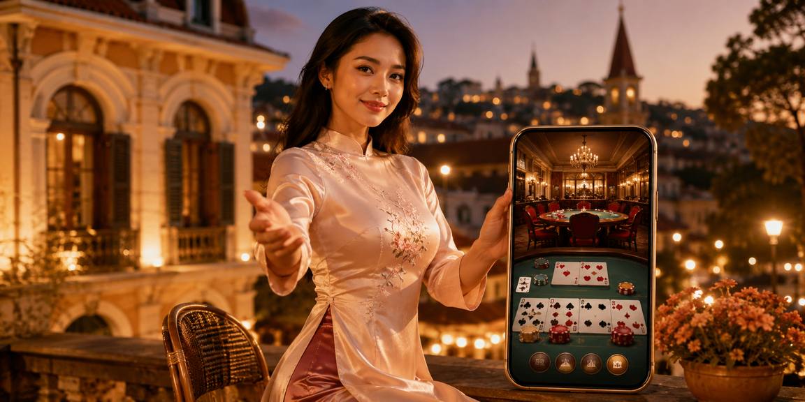 Người Việt tham gia game bài truyền thống trong trang phục áo dài